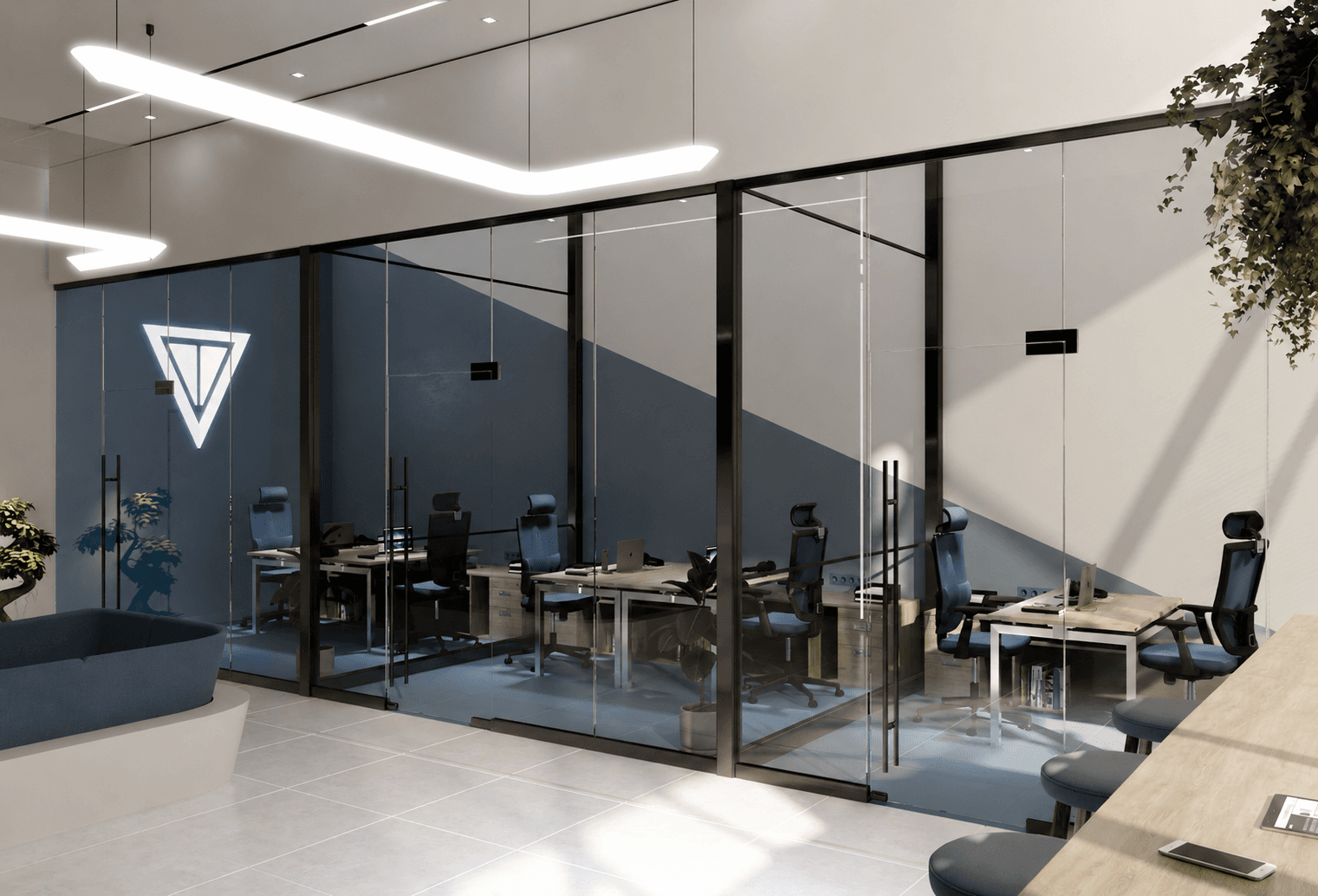 Commercial office interior designed by British United